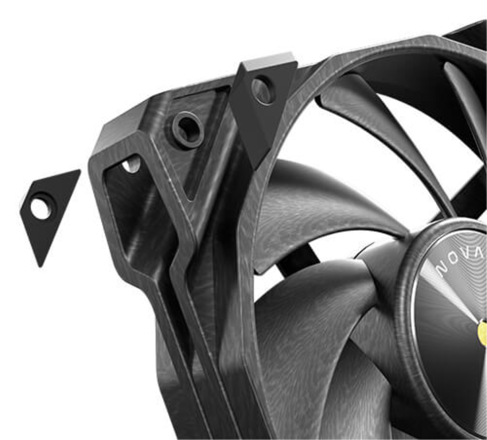 VENTILADOR CAJA ANTEC NOVA 3X VENT 120MM NEGRO - detalle