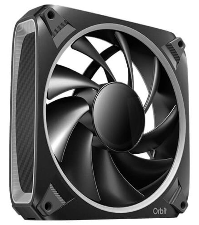 VENTILADOR CAJA ANTEC ORBIT ARGB 3X VENT REVERSE 120MM RGB NEGRO - detalle