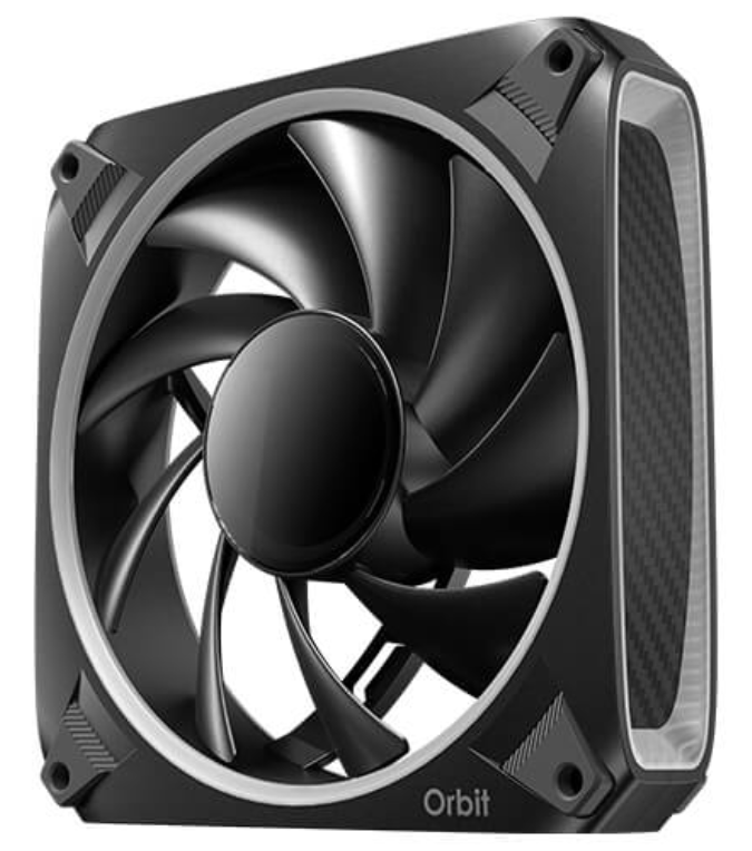 VENTILADOR CAJA ANTEC ORBIT ARGB 3X VENT REVERSE 120MM RGB NEGRO - detalle