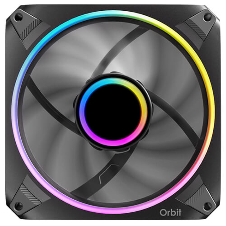 VENTILADOR CAJA ANTEC ORBIT ARGB 3X VENT REVERSE 120MM RGB NEGRO - detalle