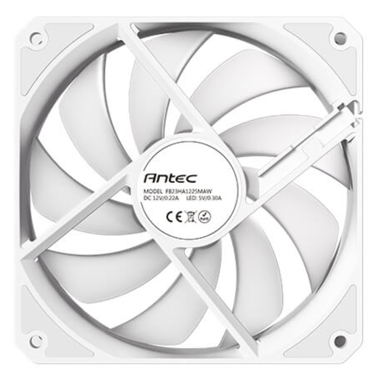 VENTILADOR CAJA ANTEC P12R ARGB 1X VENT REVERSE 120MM RGB BLANCO - detalle