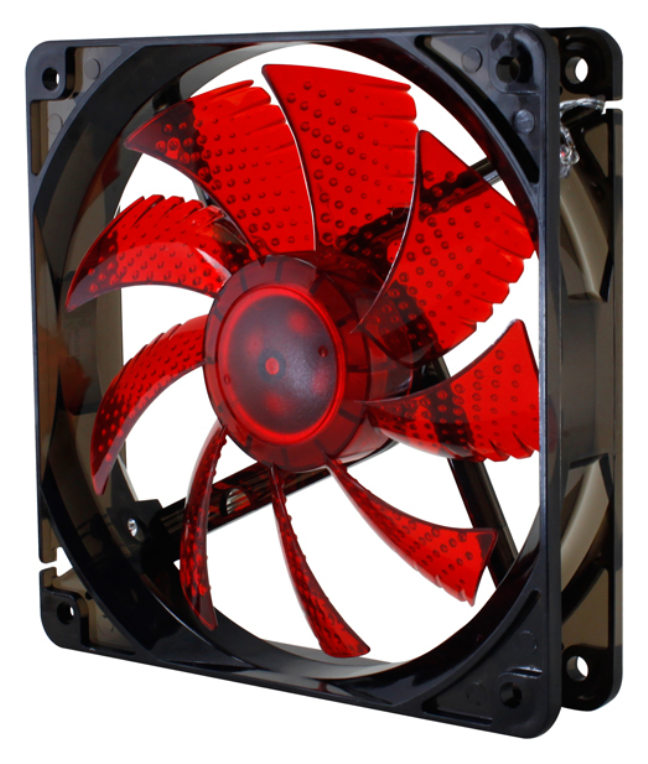 VENTILADOR CAJA NOX COOL FAN LED 120MM NEGRO LED ROJO