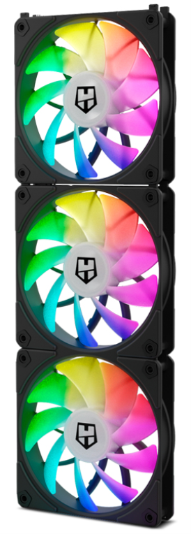 VENTILADOR CAJA NOX HUMMER EASYLINK ARGB FANS KIT NEGROS - detalle