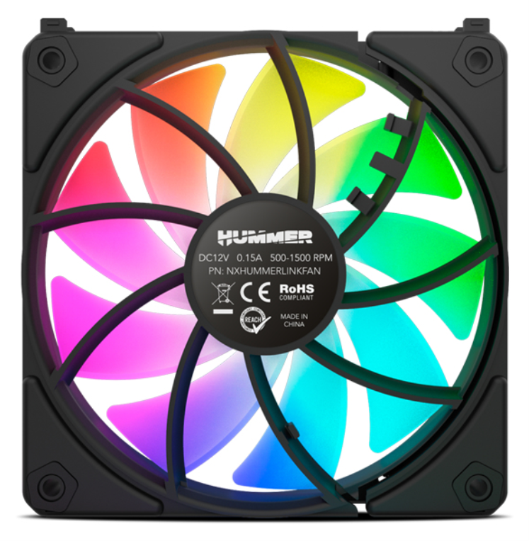 VENTILADOR CAJA NOX HUMMER EASYLINK ARGB FANS KIT NEGROS - detalle