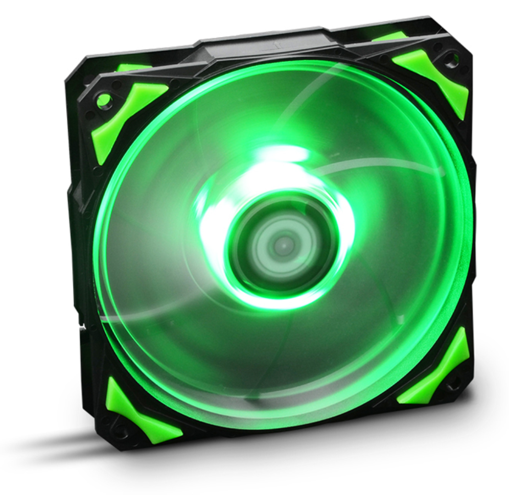 VENTILADOR CAJA NOX HUMMER H-FAN LED 120MM NEGRO LED VERDE
