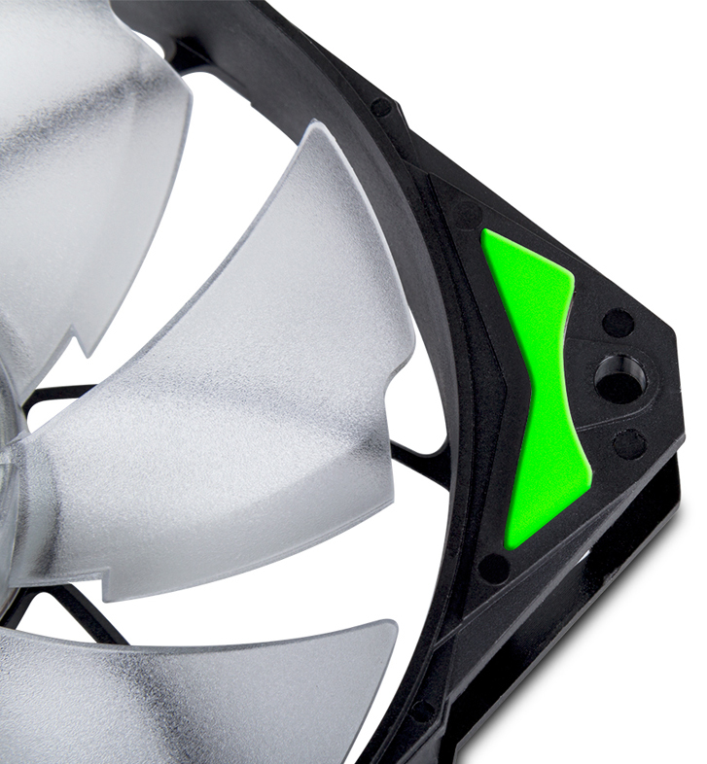 VENTILADOR CAJA NOX HUMMER H-FAN LED 120MM NEGRO LED VERDE - detalle