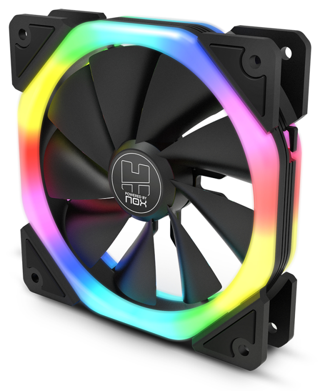 VENTILADOR CAJA NOX HUMMER S-FAN 1200MM DUAL RING ARGB - detalle