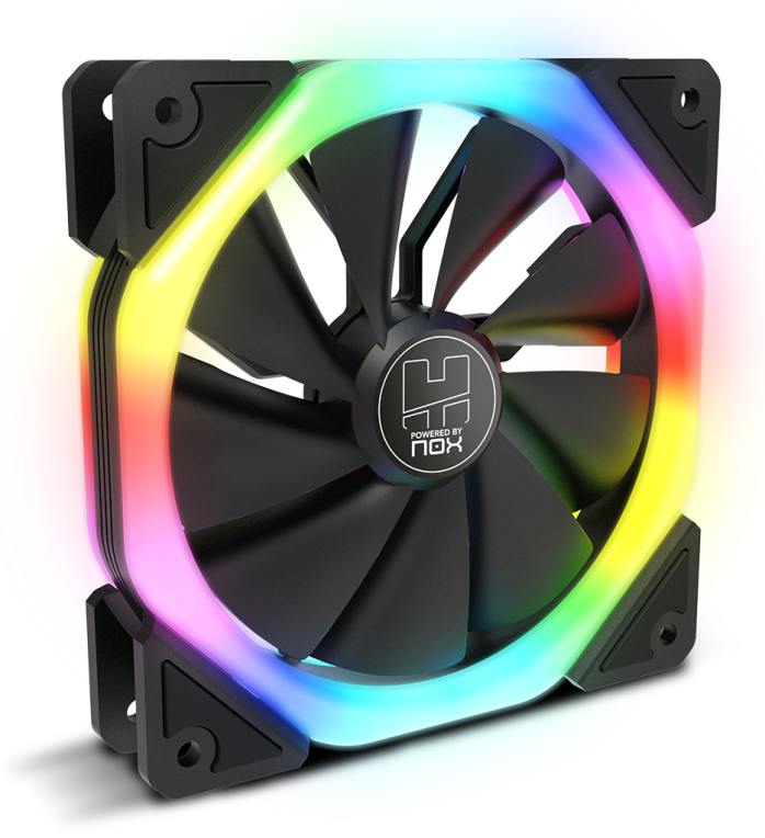 VENTILADOR CAJA NOX HUMMER S-FAN 1200MM DUAL RING ARGB