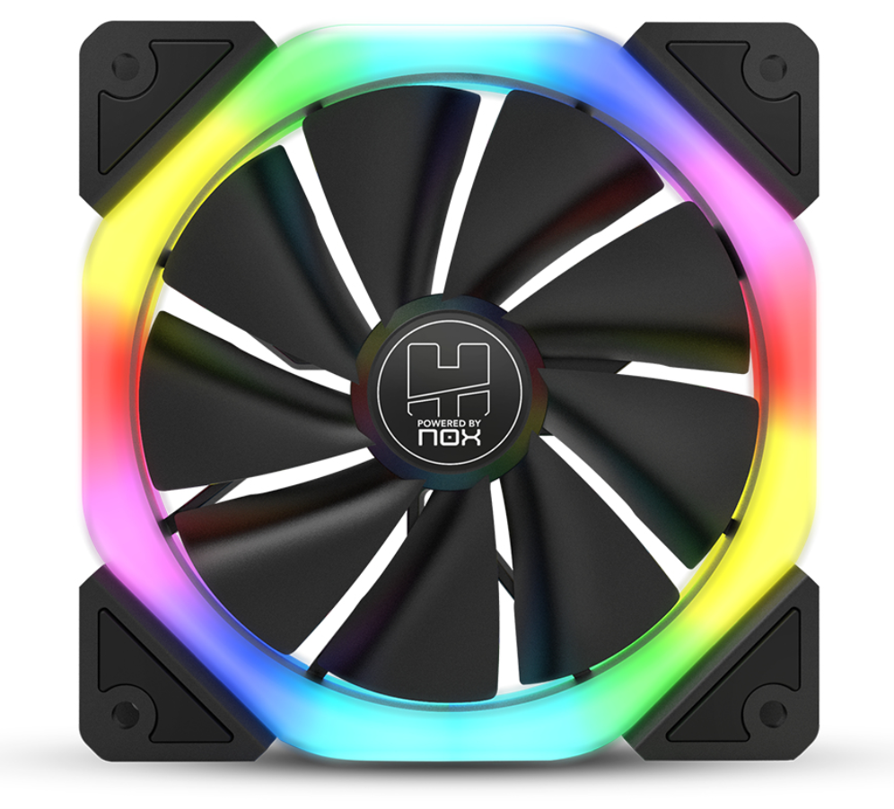 VENTILADOR CAJA NOX HUMMER S-FAN 1200MM DUAL RING ARGB - detalle