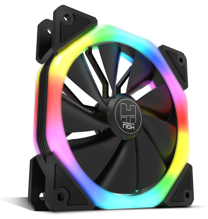 VENTILADOR CAJA NOX HUMMER S-FAN 1200MM DUAL RING ARGB - detalle