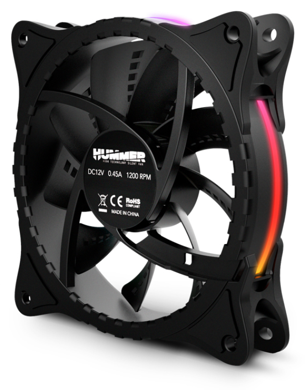VENTILADOR CAJA NOX HUMMER X-FAN ARGB HALO RING FAN - detalle