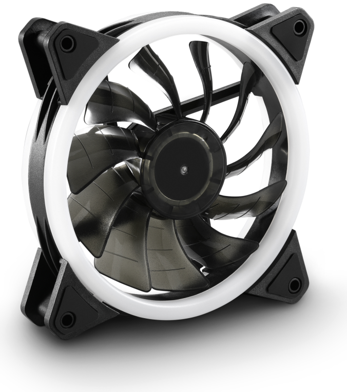 VENTILADOR CAJA SHARKOON SHARK BLADES FAN 120X120X 25,5 MM PWM RGB - detalle