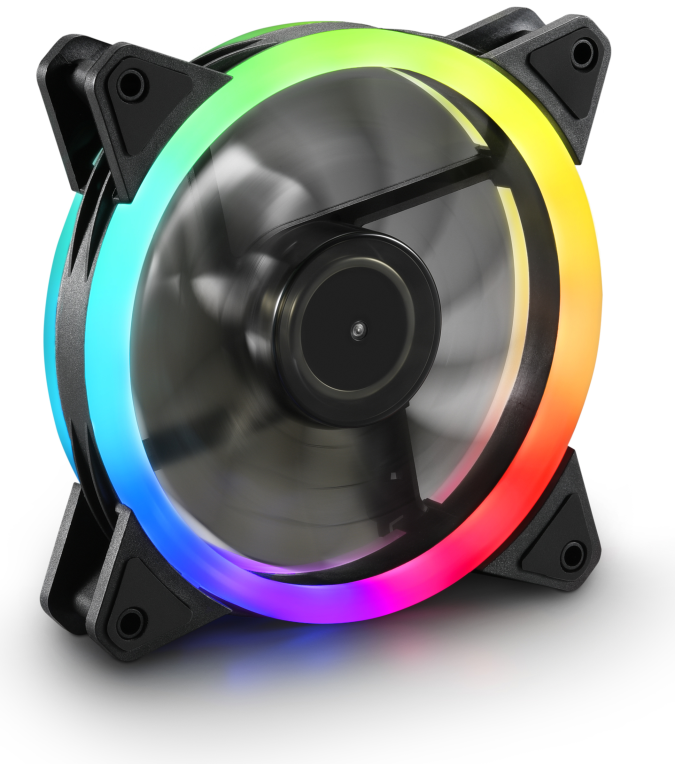 VENTILADOR CAJA SHARKOON SHARK BLADES FAN 120X120X 25,5 MM PWM RGB - detalle