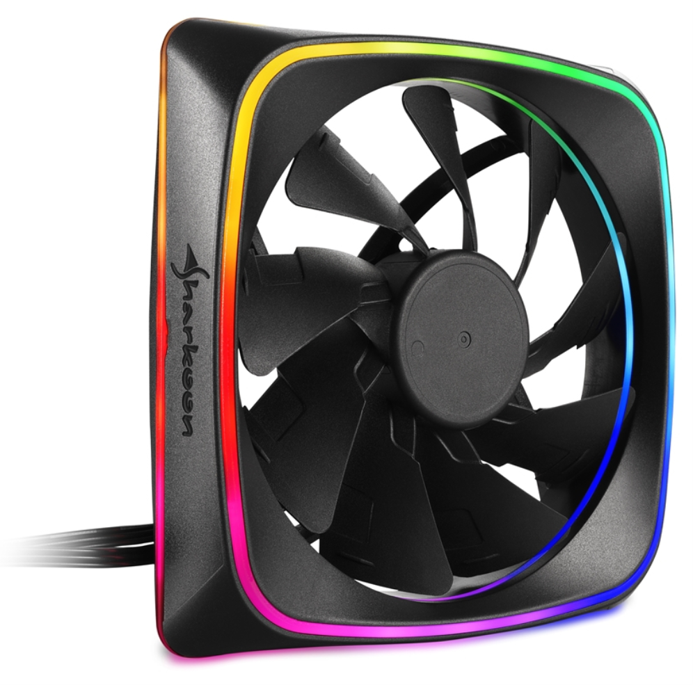 VENTILADOR CAJA SHARKOON SHARK LIGHTS FAN 120X120X 25 MM RGB LED