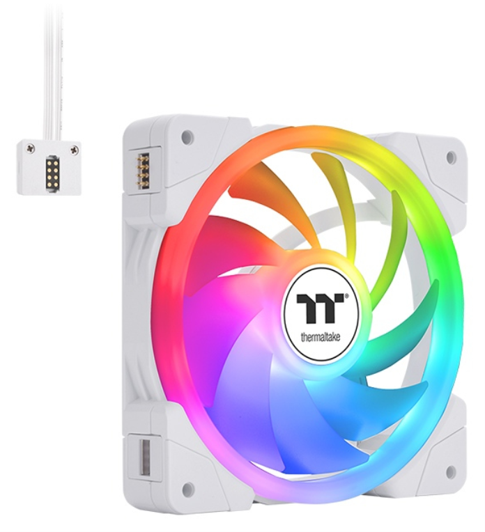 VENTILADOR CAJA THERMALTAKE SWAFAN EX14 ARGB PACK 3UDS BLANCO
