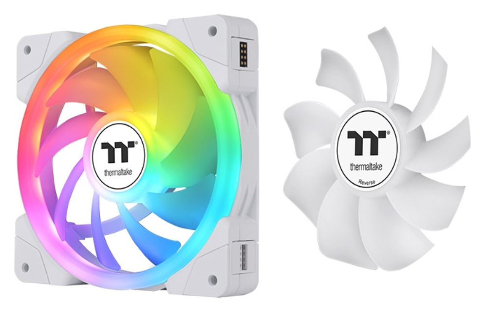 VENTILADOR CAJA THERMALTAKE SWAFAN EX14 ARGB PACK 3UDS BLANCO - detalle