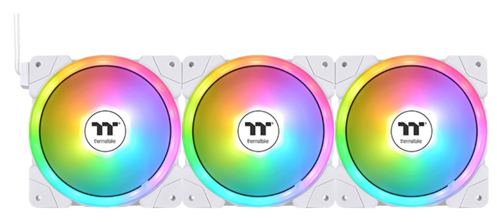 VENTILADOR CAJA THERMALTAKE SWAFAN EX14 ARGB PACK 3UDS BLANCO - detalle