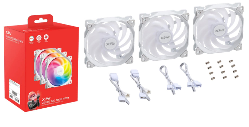 XPG VENTO 120 ARGB PWM Carcasa del ordenador Ventilador 12 cm 3 pieza(s)