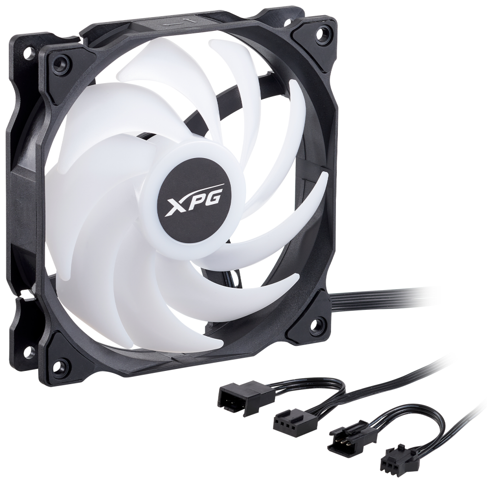 VENTILADOR CAJA XPG VENTOR 120MM NEGRO RGB X3 - detalle