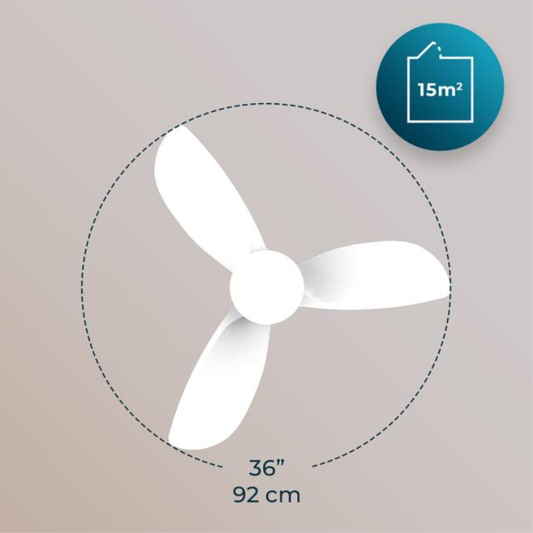 VENTILADOR CECOTEC 08469 AERO 3050 WHITE - detalle