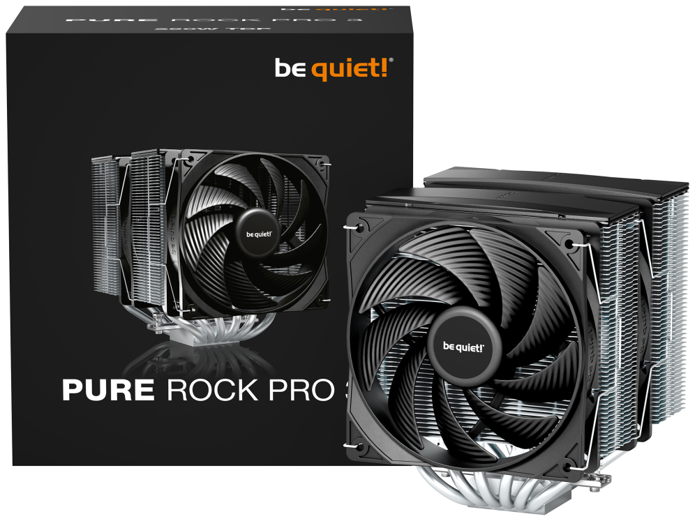 VENTILADOR CPU BE QUIET PURE ROCK PRO 3 120MM NEGRO-PLATA - detalle