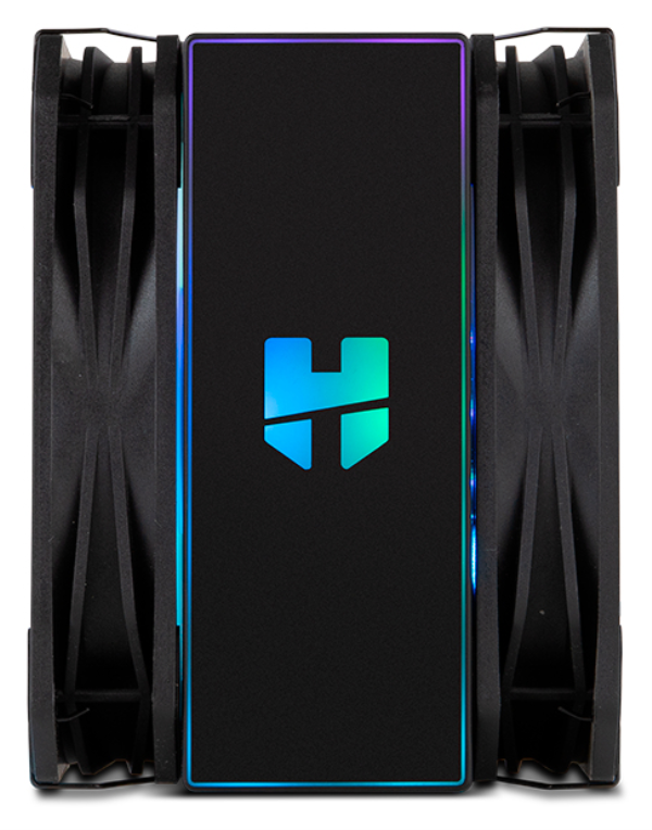 VENTILADOR CPU NOX HUMMER H-200 ARGB 2XVENT 130MM PWM - detalle