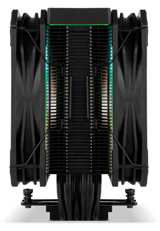 VENTILADOR CPU NOX HUMMER H-200 ARGB 2XVENT 130MM PWM - detalle
