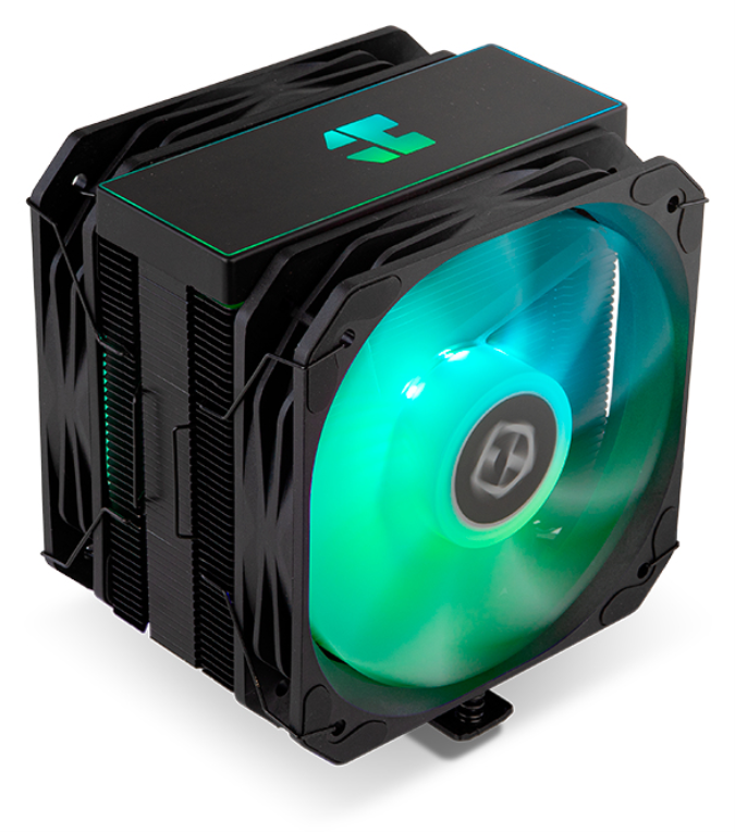 VENTILADOR CPU NOX HUMMER H-200 ARGB 2XVENT 130MM PWM - detalle