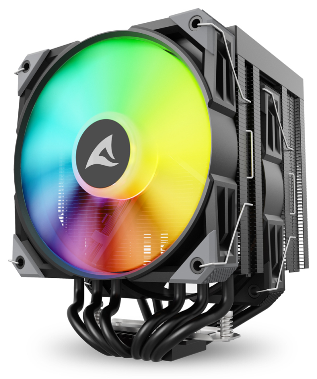 VENTILADOR CPU SHARKOON A60 RGB 120MM NEGRO - detalle