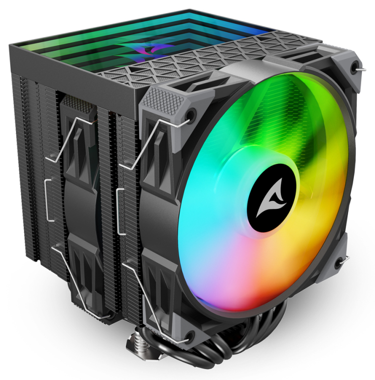 VENTILADOR CPU SHARKOON A60 RGB 120MM NEGRO - detalle