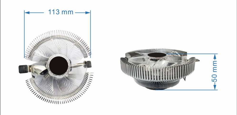 VENTILADOR DE REFRIGERACION GEMBIRD DE CPU 9 CM 55 W LED AZUL 4 PIN - detalle