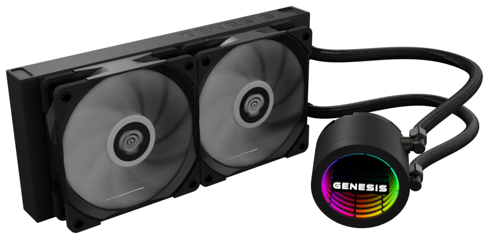 VENTILADOR GENESIS REFRIGERACION LIQUIDA HYDRIA 240 ARGB 120MM + PASTA TERMICA - detalle