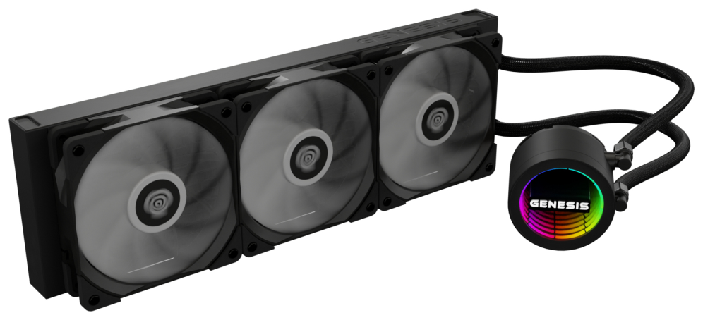 VENTILADOR GENESIS REFRIGERACION LIQUIDA HYDRIA 360 ARGB 120MM + PASTA TERMICA - detalle