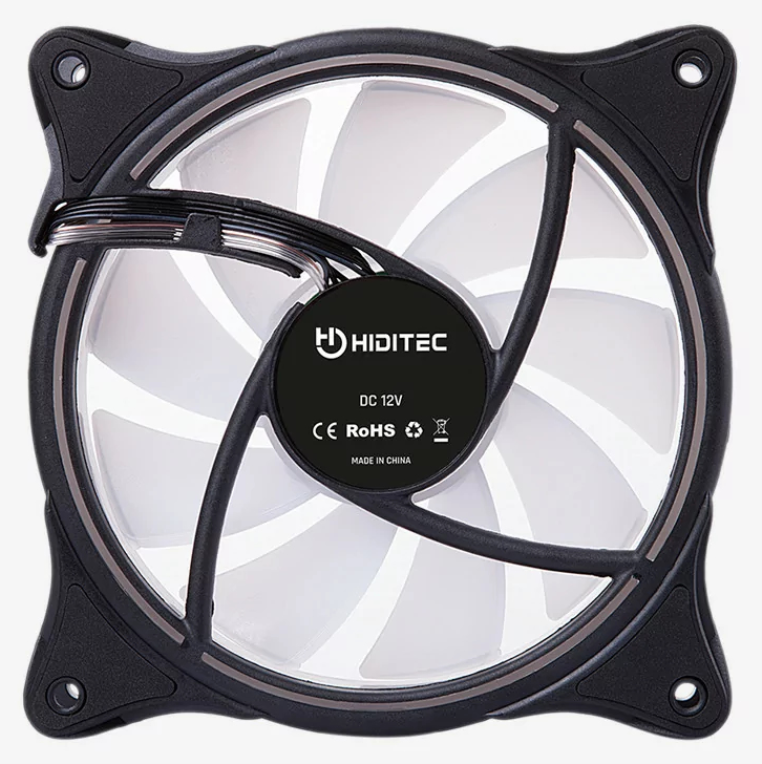 VENTILADOR HIDITEC GAMING ARGB N18-ARGB BLACK 120MM - detalle