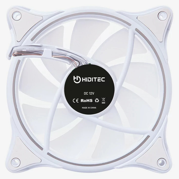 VENTILADOR HIDITEC GAMING ARGB N18-ARGB WHITE 120MM - detalle