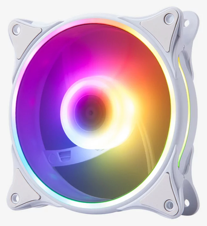 VENTILADOR HIDITEC GAMING ARGB N18-ARGB WHITE 120MM - detalle
