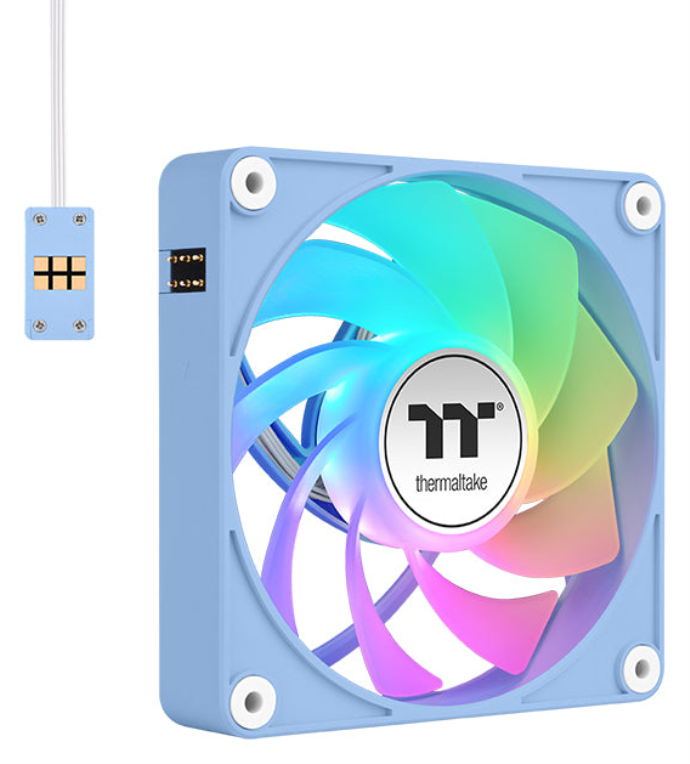 VENTILADOR INV MAGNETICO CAJA THERMALTAKE CT120 EX ARGB 3XVENT AZUL HYDRANGEA