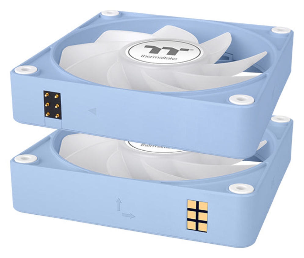 VENTILADOR INV MAGNETICO CAJA THERMALTAKE CT120 EX ARGB 3XVENT AZUL HYDRANGEA - detalle