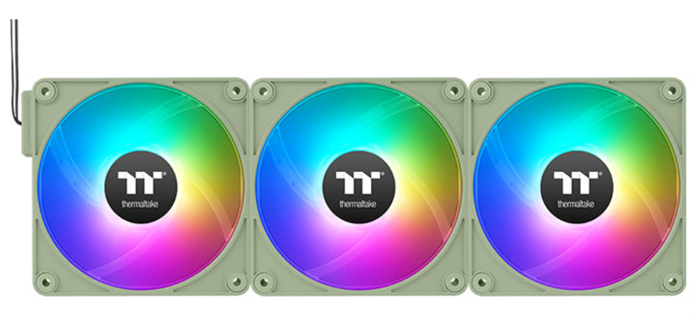 VENTILADOR INV MAGNETICO CAJA THERMALTAKE CT120 EX ARGB 3XVENT VERDE MATCHA - detalle