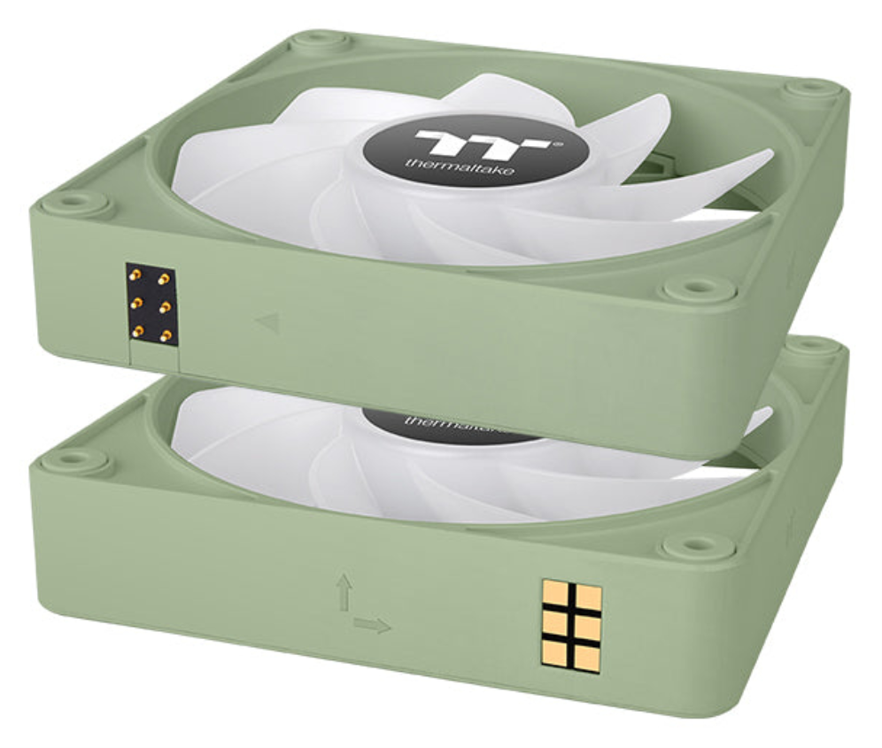 VENTILADOR INV MAGNETICO CAJA THERMALTAKE CT120 EX ARGB 3XVENT VERDE MATCHA - detalle