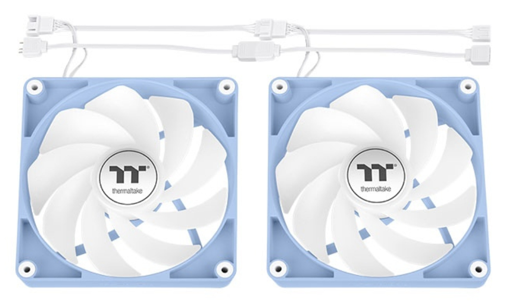 VENTILADOR INVERSO CAJA THERMALTAKE CT120 ARGB 2XVENT AZUL HYDRANGEA - detalle