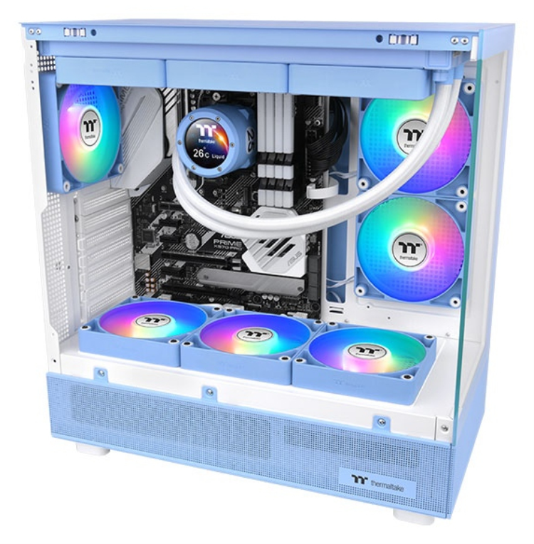 VENTILADOR INVERSO CAJA THERMALTAKE CT120 ARGB 2XVENT AZUL HYDRANGEA - detalle