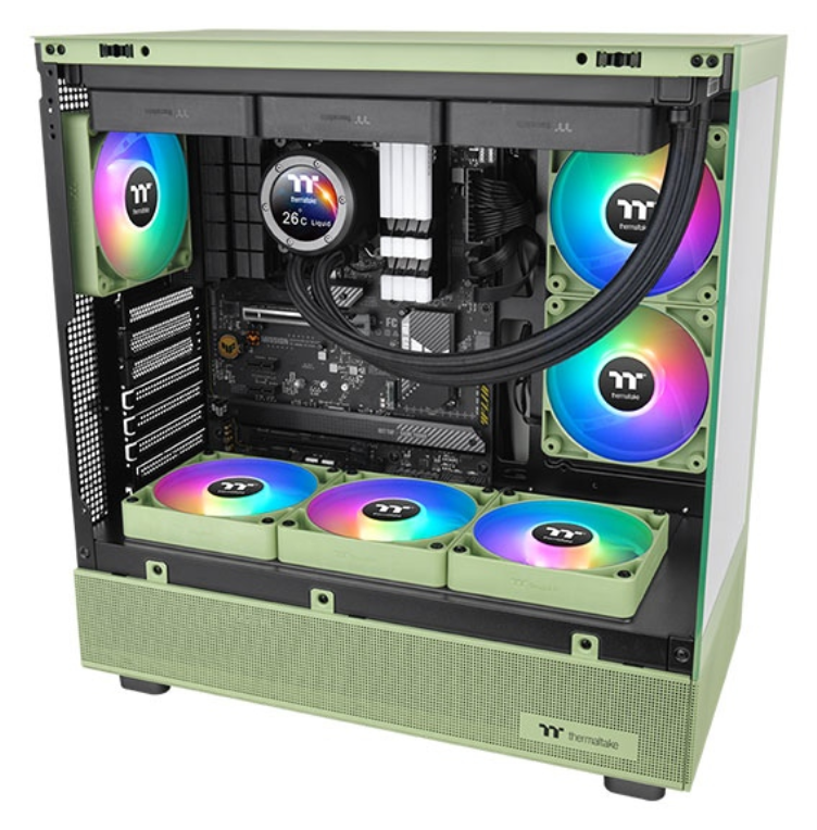 VENTILADOR INVERSO CAJA THERMALTAKE CT120 ARGB 2XVENT VERDE MATCHA - detalle