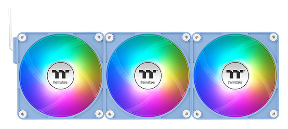 VENTILADOR MAGNETICO DE CAJA THERMALTAKE CT120 EX ARGB 3XVENT AZUL HYDRANGEA - detalle