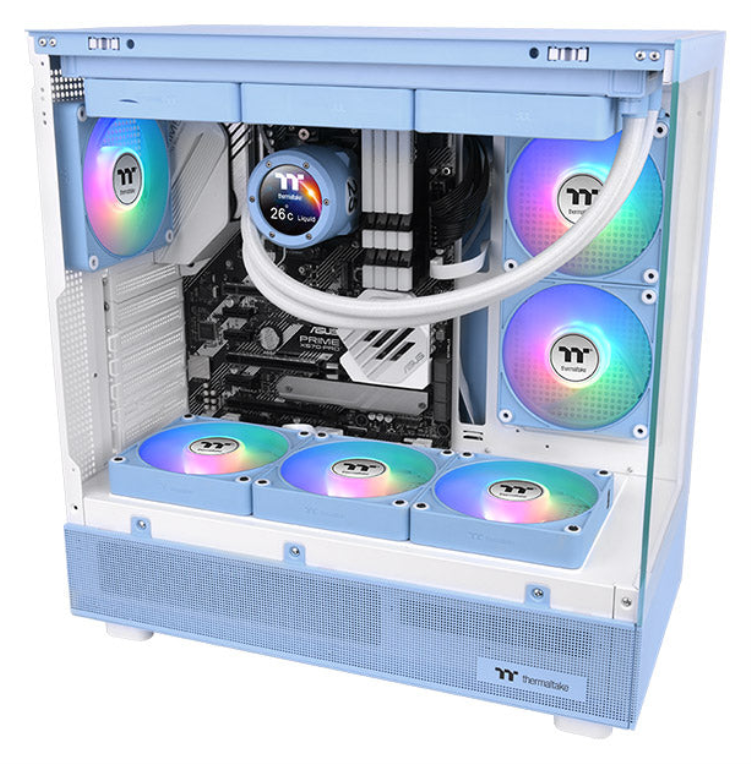 VENTILADOR MAGNETICO DE CAJA THERMALTAKE CT120 EX ARGB 3XVENT AZUL HYDRANGEA - detalle