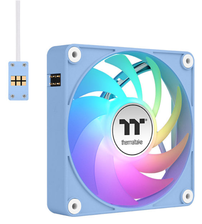 VENTILADOR MAGNETICO DE CAJA THERMALTAKE CT120 EX ARGB 3XVENT AZUL HYDRANGEA