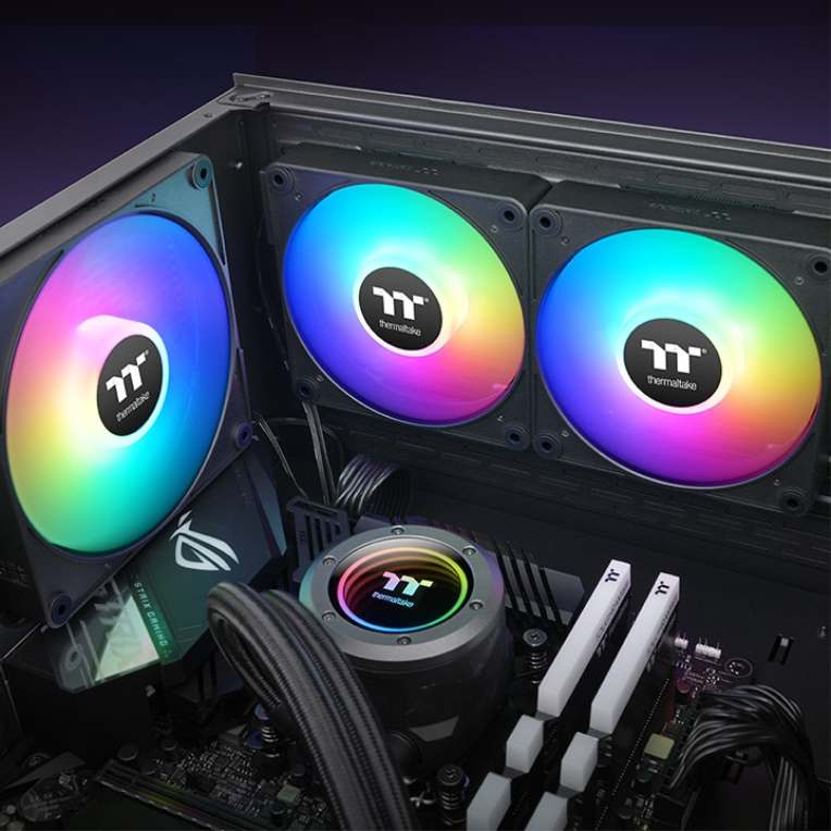 VENTILADOR MAGNETICO DE CAJA THERMALTAKE CT120 EX ARGB 3XVENT NEGRO - detalle