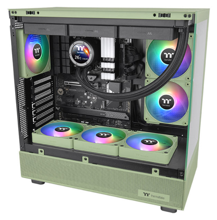 VENTILADOR MAGNETICO DE CAJA THERMALTAKE CT120 EX ARGB 3XVENT VERDE MATCHA - detalle