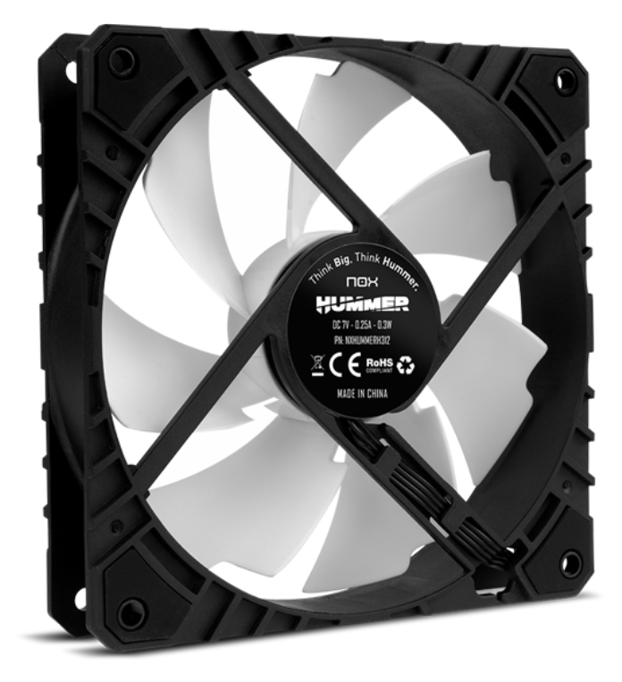 VENTILADOR NOX HUMMER H-FAN PRO PWM NO LED FAN WHITE - detalle