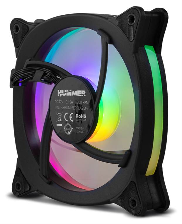 VENTILADOR NOX HUMMER V-FAN ARGB ESPEJO INFINITO 120MM - detalle
